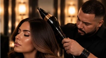 A luxury blowout with a round brush